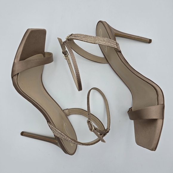 NWOT Sam Edelman Ophelia Heeled Ankle Strap Sandals, Soft Praline, Women's 10.5 - Picture 15 of 16